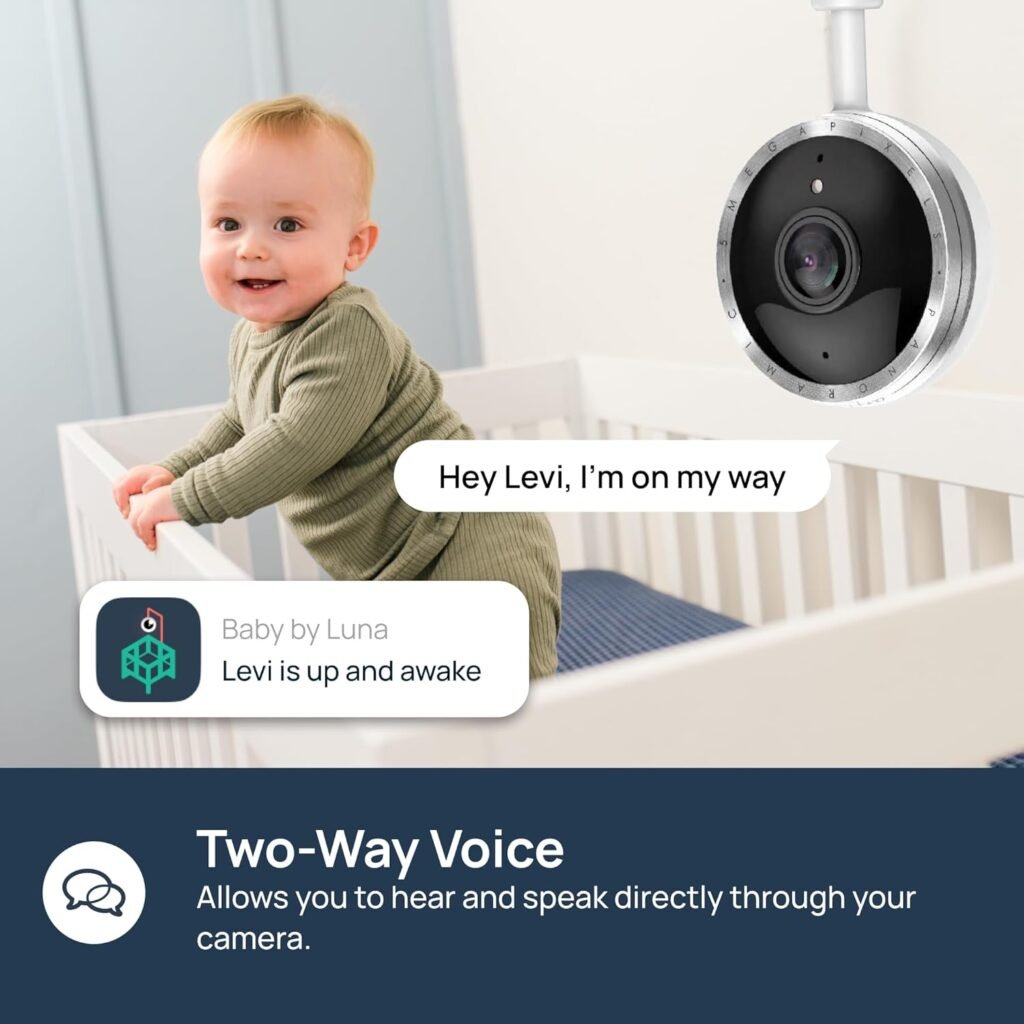 Smart Baby Camera Monitor  Floor Stand, Sensor-Free Baby Breathing Monitor, Sleep Tracker, Cry Detection, Night Vision, 2-Way Audio, AI Monitoring, WiFi Camera for Baby Room, Smartphone App