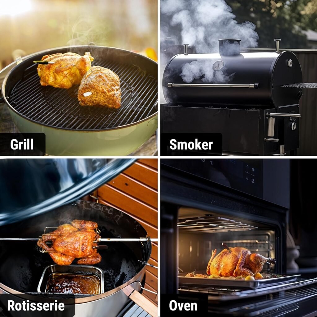 ThermoPro TempSpike Plus 600ft Wireless Meat Thermometer with 2 Color-Coded Probes, Bluetooth Meat Thermometer with LCD-Enhanced Booster for Food Cooking Grill Smoker