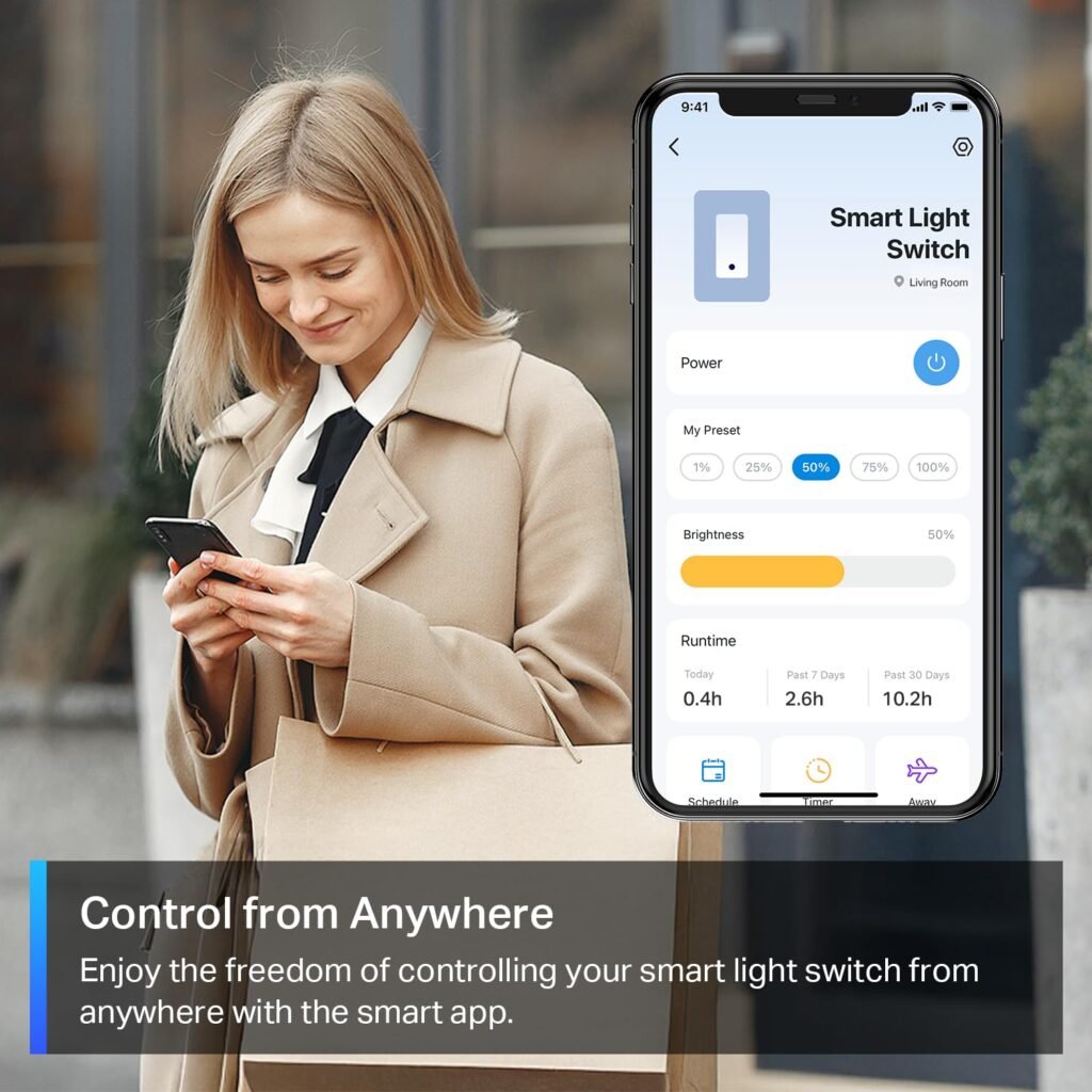 TP-Link Tapo Matter Smart Light Switch: Voice Control w/Siri, Alexa  Google Assistant | UL Certified | Timer  Schedule | Easy Guided Install | Neutral Wire Required | Single Pole | Tapo S505