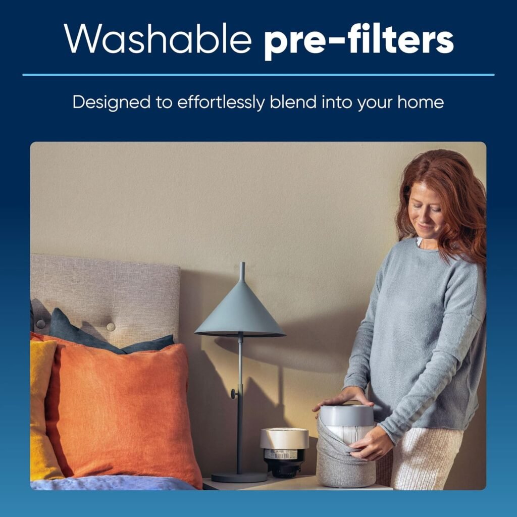 BLUEAIR Air Purifiers for Bedroom HEPASilent Small Room Air Purifiers for Home Air Purifiers for Pets Allergies Air Cleaner, Virus Air Purifier for Dust Baby Air Purifier for Nursery Blue Pure 511