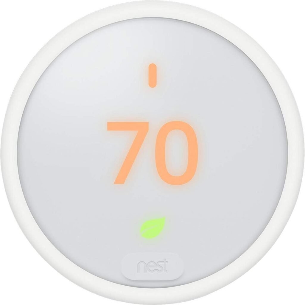 Google Nest Thermostat E - Programmable Smart Thermostat for Home T4000ES - 3rd Generation Nest Thermostat (Frosted White)- Compatible with Alexa