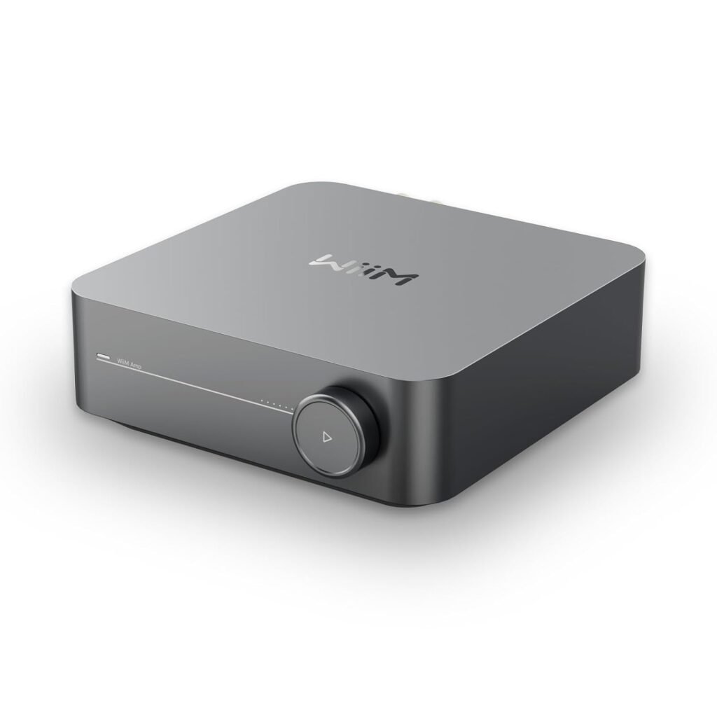 WiiM Amp: Multiroom Streaming Amplifier | Compatible with AirPlay, Google Cast, Alexa | HDMI, Voice Control | Stream from Spotify, Amazon Music, Tidal  More | Space Gray