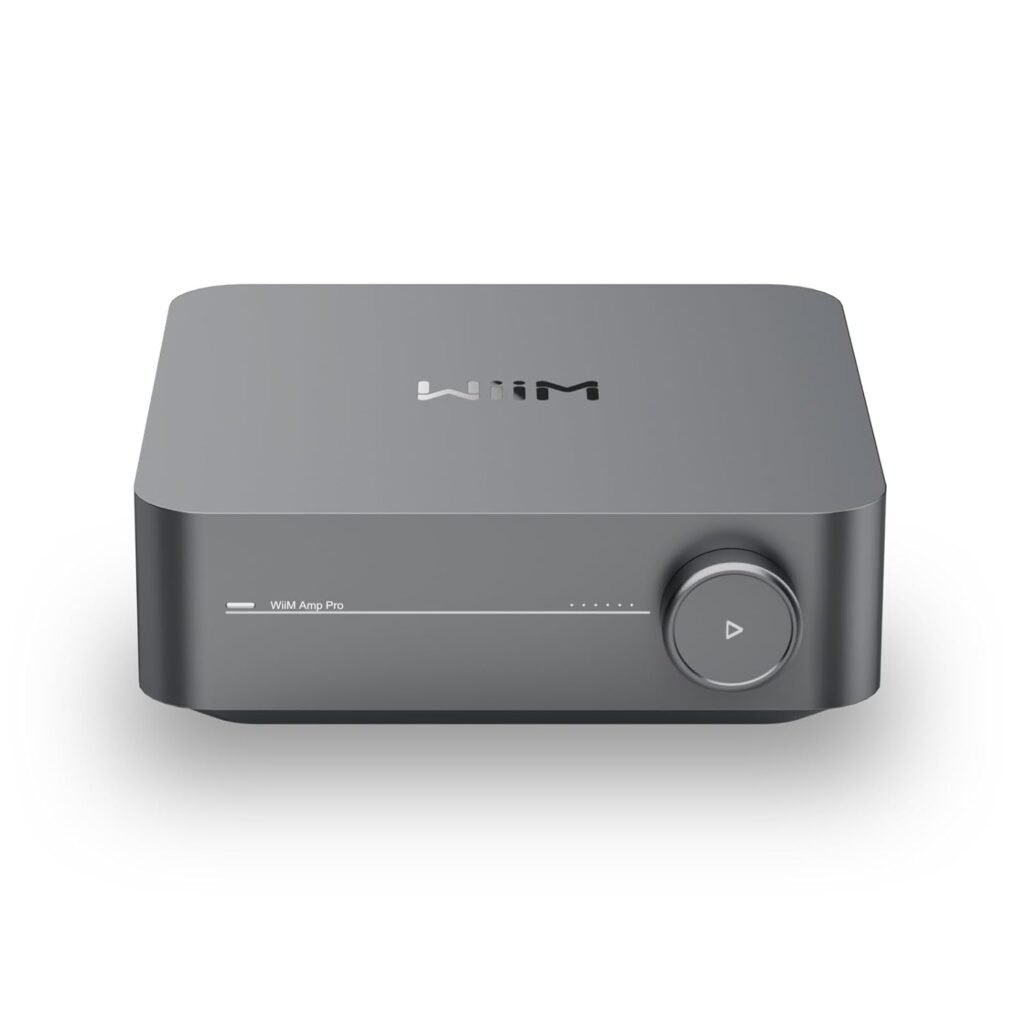 WiiM Amp: Multiroom Streaming Amplifier | Compatible with AirPlay, Google Cast, Alexa | HDMI, Voice Control | Stream from Spotify, Amazon Music, Tidal  More | Space Gray