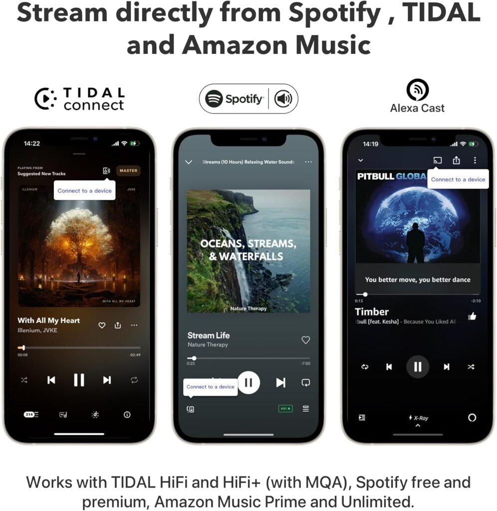 WiiM Pro AirPlay 2 Receiver, Google Cast Audio, WiFi Multiroom Streamer, Compatible with Alexa, Siri and Google Assistant, Stream Hi-Res Audio from Spotify, Amazon Music, Tidal and More