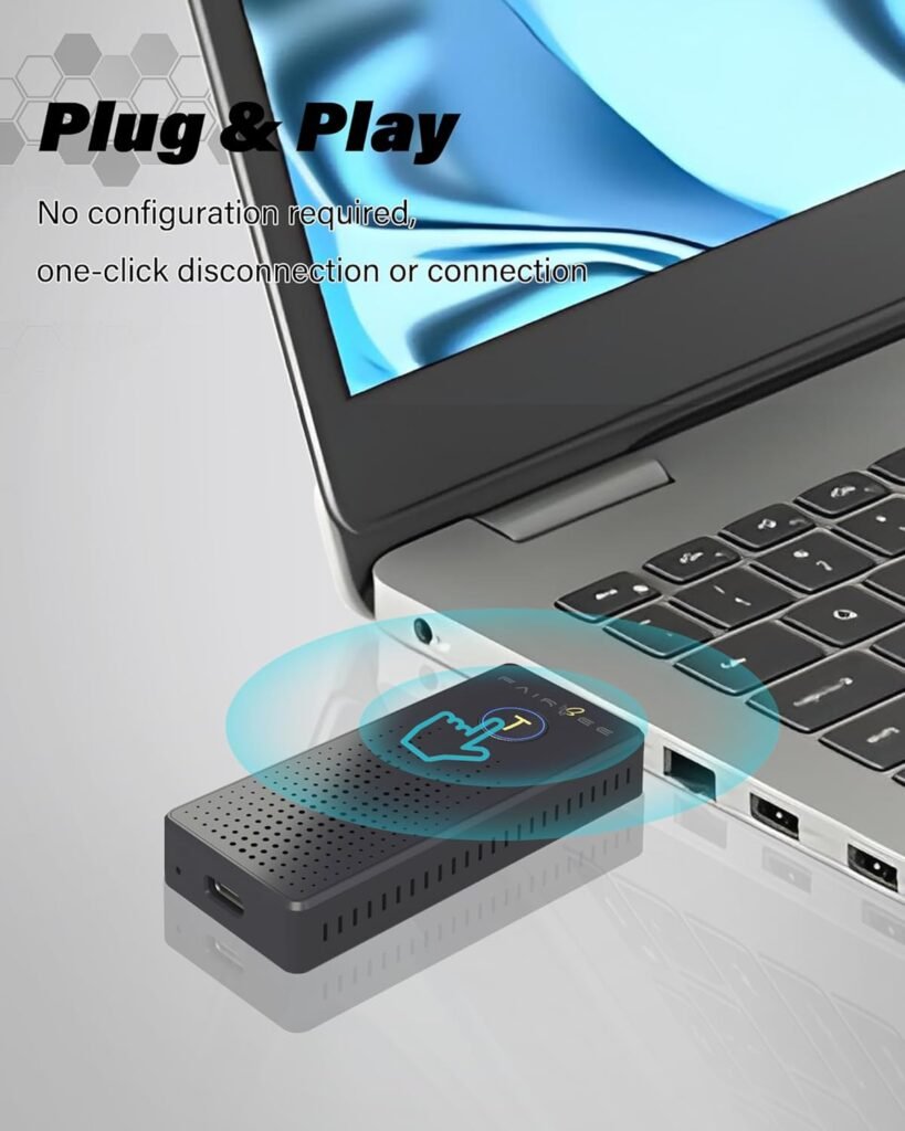 Wireless HDMI Transmitter and Receiver 4K, FAIRBEE Wireless Hdmi True UHD 4K Input  4K Output, Plug  Play, 98ft Range, Dual Band 2.4G/5G, for Laptop/PC/TV Box to HDTV/Projector, No App Needed