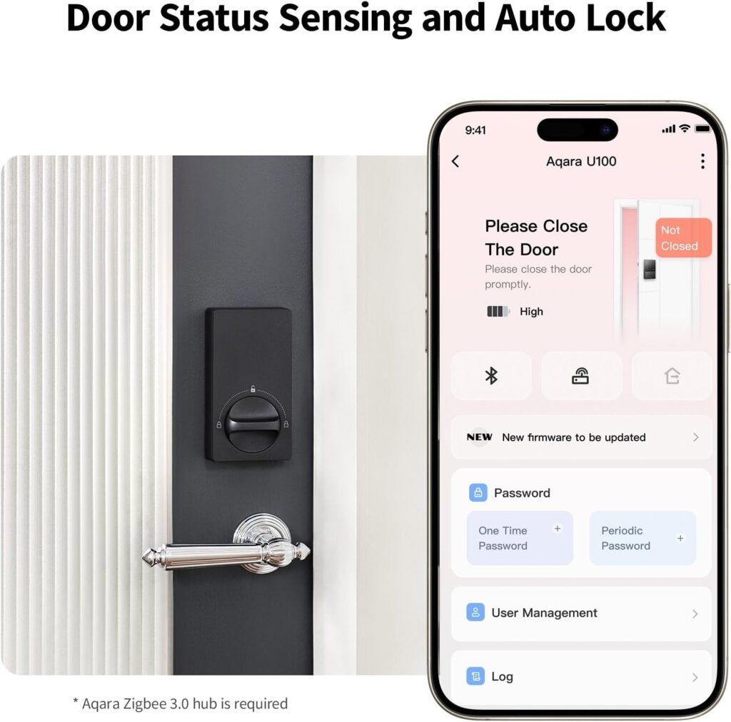 Aqara Smart Lock U50, Keyless Entry Door Lock with Apple Home Key, Bluetooth Deadbolt Lock, App Remote Control, Supports Apple HomeKit, Matter, Google Home, Alexa, IFTTT, Black Aqara Smart Lock U50, Keyless Entry Door Lock with Apple Home Key, Bluetooth Deadbolt Lock, App Remote Control, Supports Apple HomeKit, Matter, Google Home, Alexa, IFTTT, Black