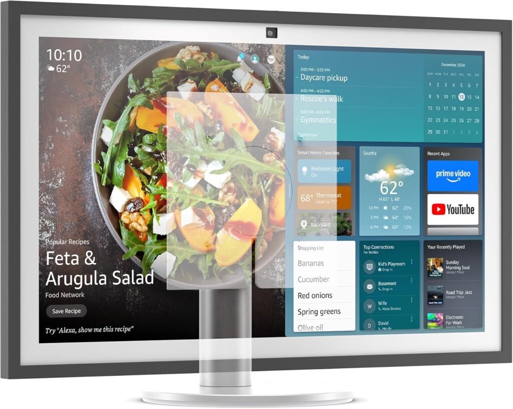 Echo Show 21 (2024 release) with Amazon Premium Adjustable Stand