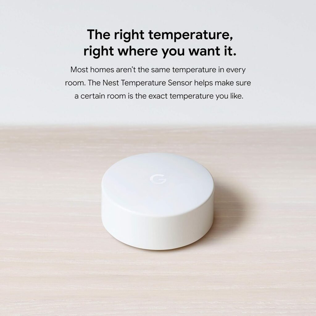 Google Nest Temperature Sensor 3 Count Pack - Nest Thermostat Sensor - Nest Sensor That Works with Nest Learning Thermostat and Nest Thermostat E - Smart Home