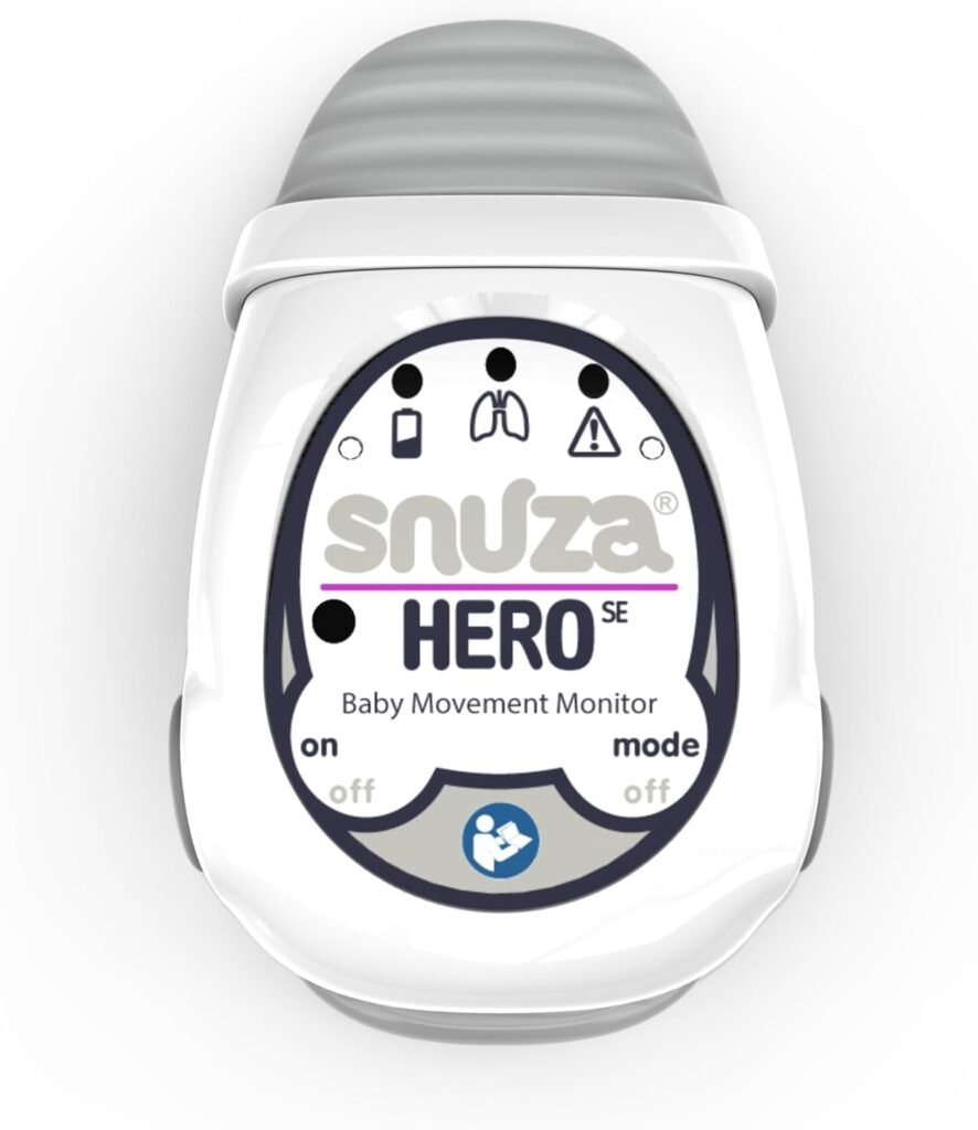 Snuza Hero Baby Monitor: Alerts When No Movement Detected, Gentle Vibration Pre-Alerts, Attaches to Diaper, No WiFi/Bluetooth, Medical Grade Material. Safer Sleep for Babies, Better Sleep for Parents.