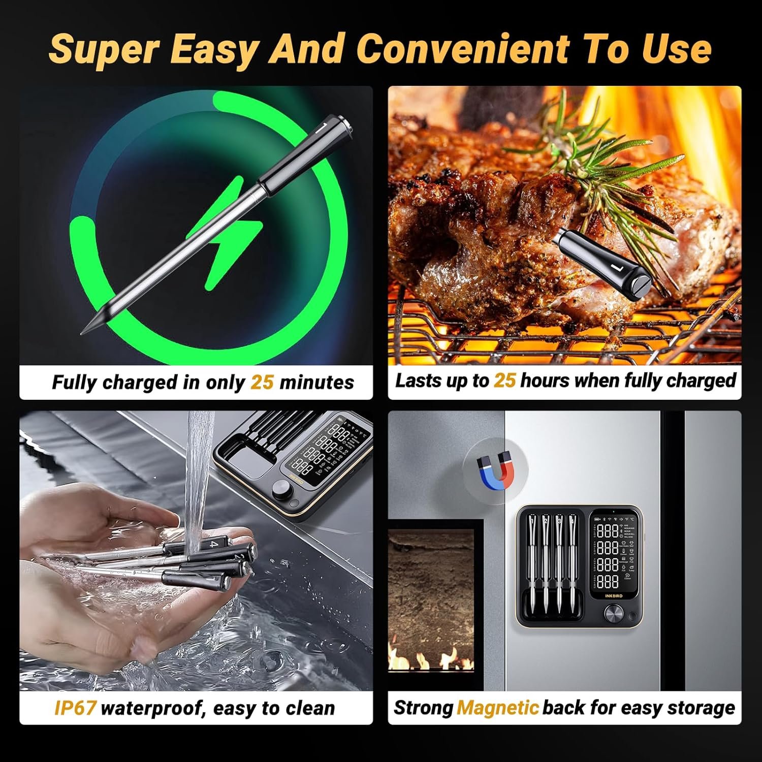 Wireless Meat Thermometer with 4 Probes Review