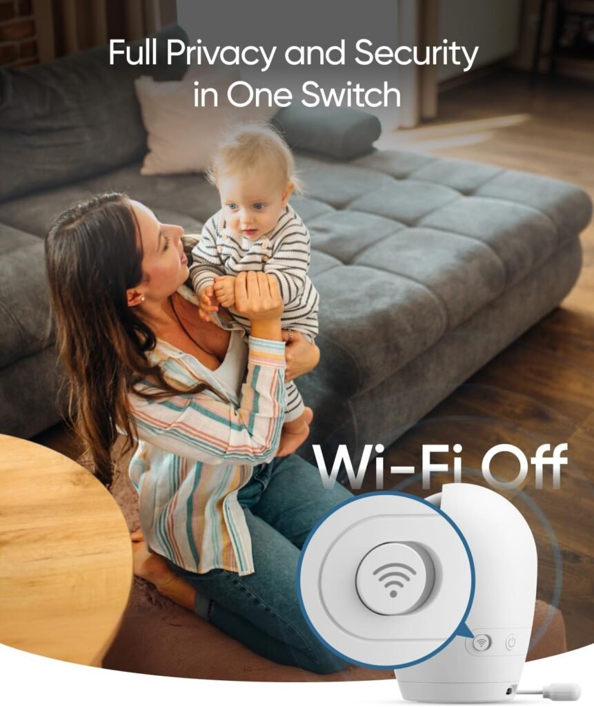 eufy Security Baby Monitor E20 with 2K HD Camera, 5 720p Display, Hybrid Wi-Fi  No Wi-Fi Connection, Pan-Tilt, 4X Zoom, Portable Camera with Built-in Battery, 24/7 Recording in App, ANR