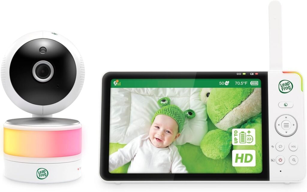 LeapFrog Color Night Vision Video Baby Monitor with 7 HD 720p Display, 360° Pan  Tilt, 8X Zoom, Night Light, Humidity  Temperature Sensor, Up to 1000ft Long Range, Secure Transmission: LF920HD
