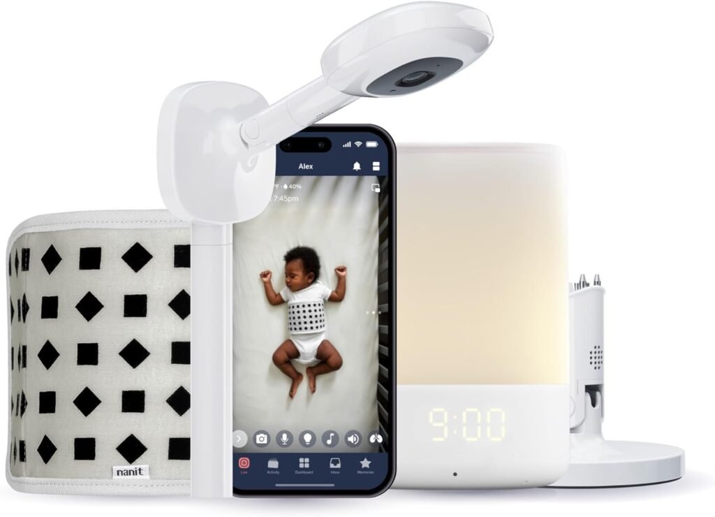 Nanit Pro Baby Sleep Monitoring System - Newborn Baby Essential Bundles Track Infant Sleep and Breathing Motion, 2-Way Audio, Sound  Motion Alerts, Night Vision
