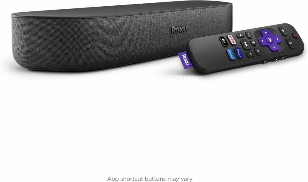 Roku Streambar | 4K/HD/HDR Streaming Media Player  Premium Audio, All In One, Includes Roku Voice Remote (Renewed)
