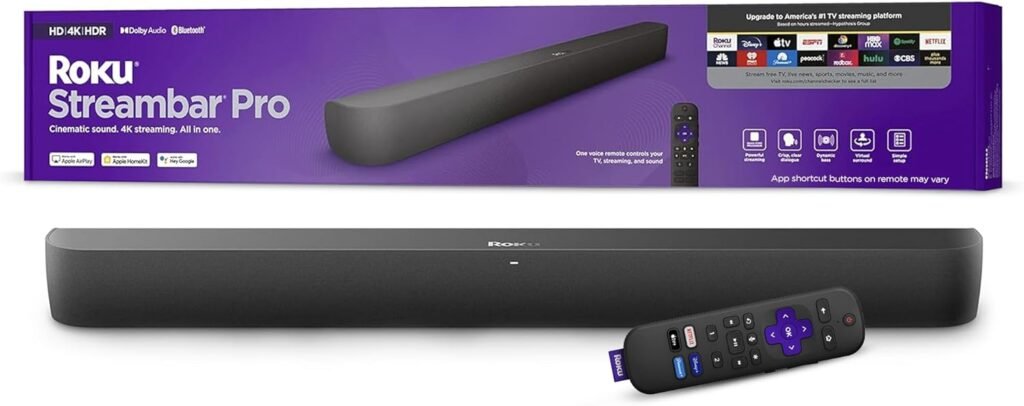 Roku Streambar Pro Stereo Soundbar Grey Roku Streambar Pro Stereo Soundbar Grey