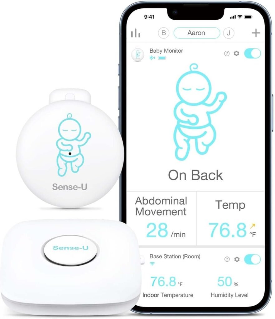 Sense-U Smart Baby Movement Monitor 3 - Tracks Babys Abdominal Movement, Sleep Position, Temperature, with Real-time Alerts, Anytime, Anywhere Sense-U Smart Baby Movement Monitor 3 - Tracks Babys Abdominal Movement, Sleep Position, Temperature, with Real-time Alerts, Anytime, Anywhere