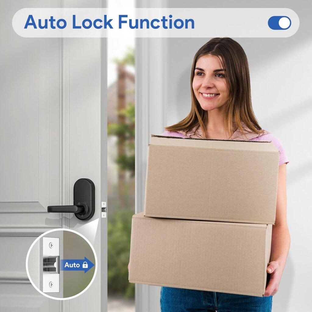 Smart Keypad Door Lock with Handle: NICE DIGI Keyless Entry Digital Lock for Front/Interior Door, Electronic Code Knob, Easy Installation